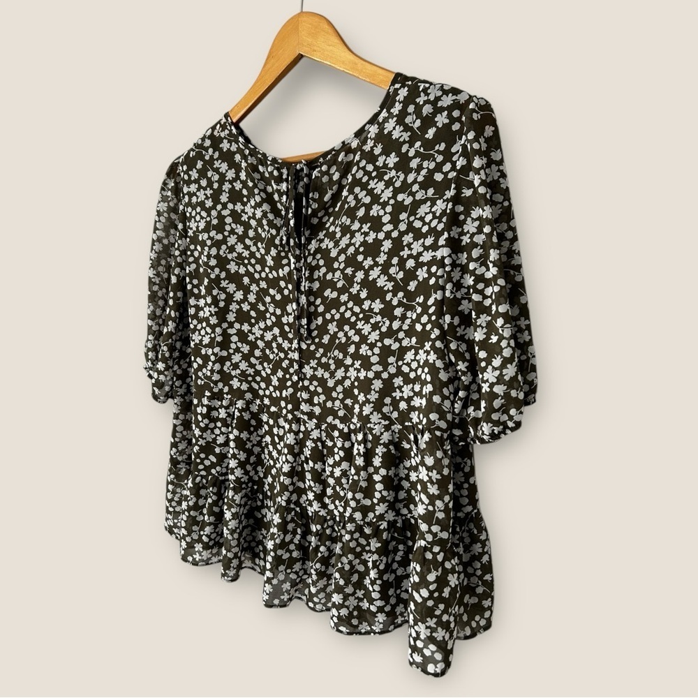 Lily Morgan Floral Blouse Medium - Picture 5 of 8